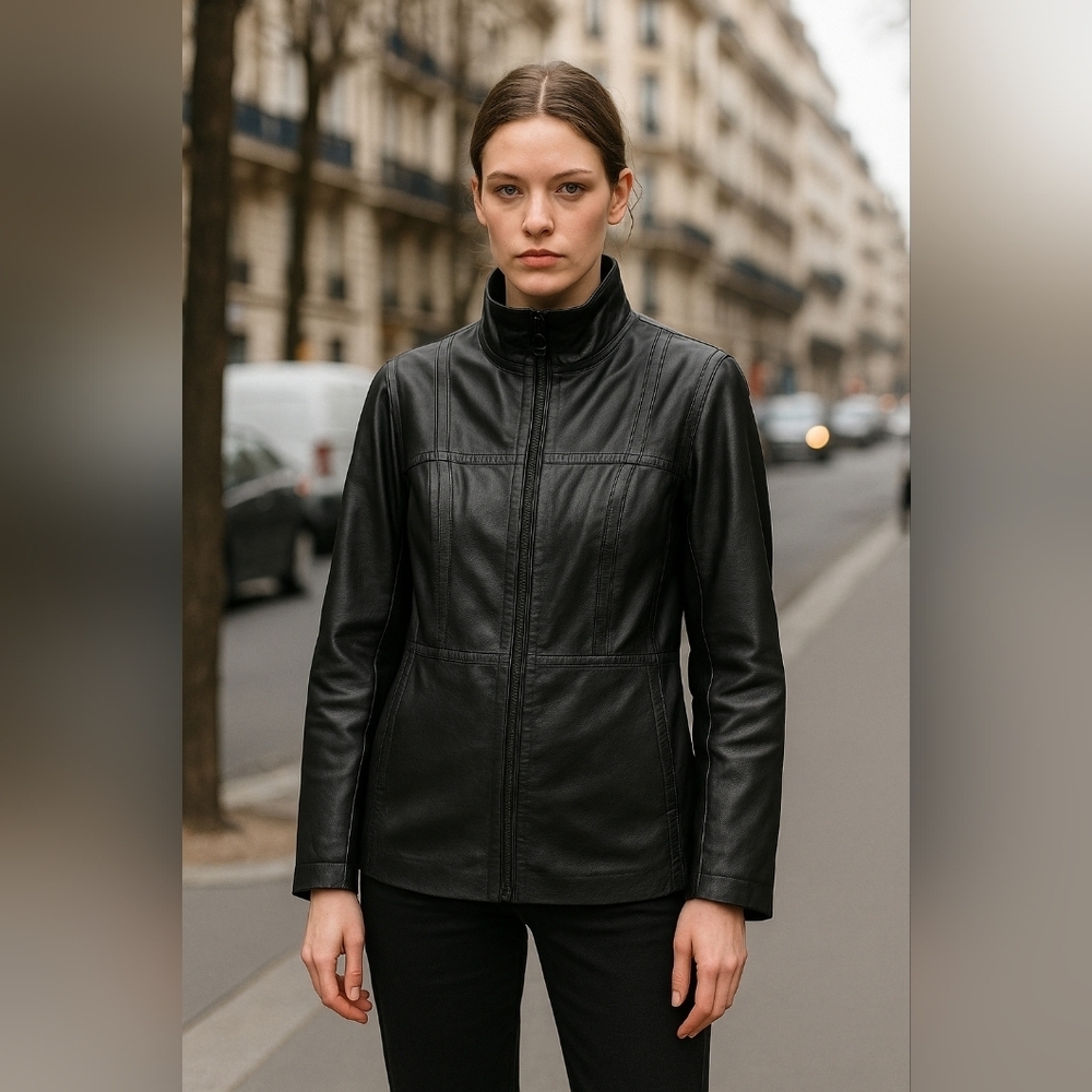 Danier Women's Black Leather Jacket